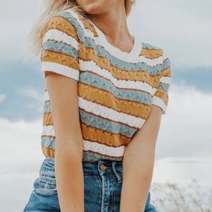 Madewell Multicolor Striped Crew Neck Sweater